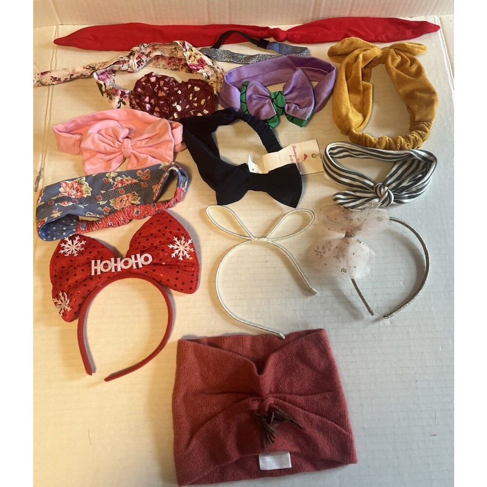 Girls Hair Accessories Headbands Various Styles And Types Lot Of 13 Size Unknown
